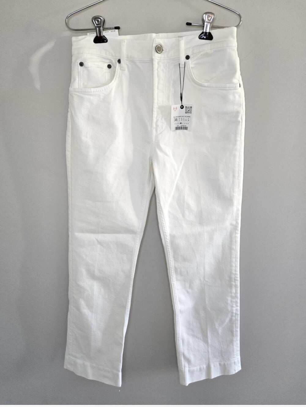 Zara White Boot-Cut Jeans
